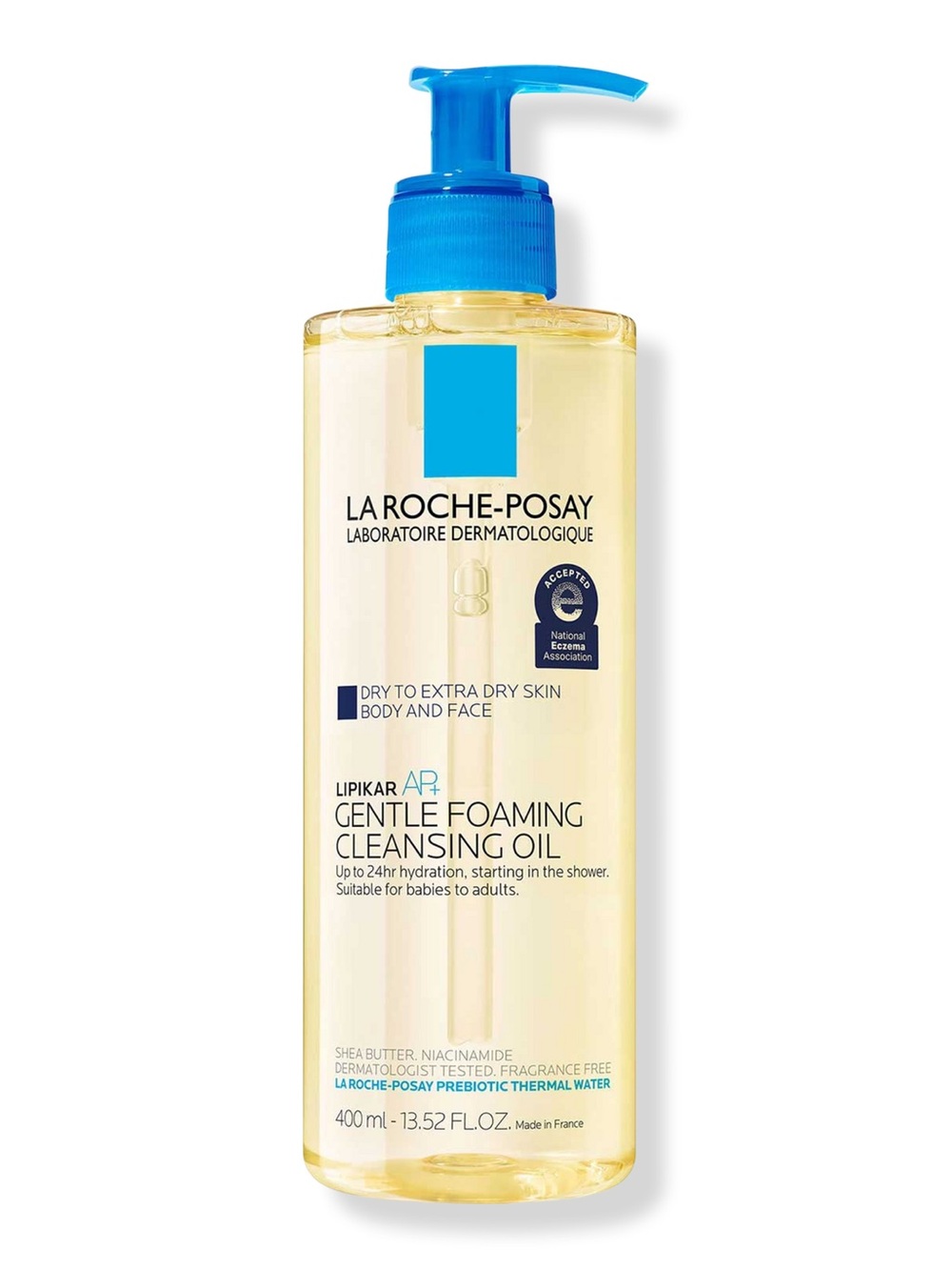 La Roche-Posay Lipikar AP+ Gentle Foaming Cleansing Oil — Clear/Blue